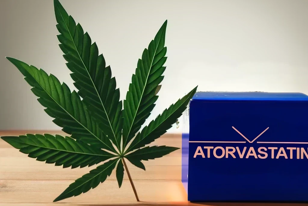 Cannabis and Atorvastatin (e.g. Lipitor, Sortis, Atoris, Totalip)