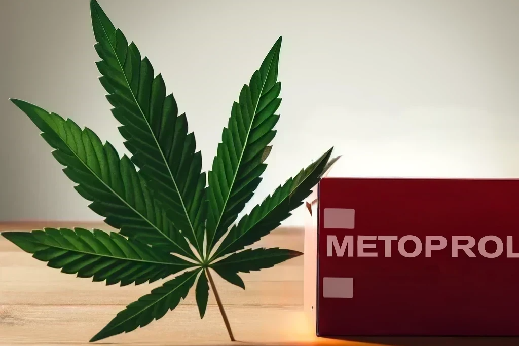Cannabis and Metoprolol (e.g. Lopressor, Toprol-XL, Beloc-Zok, Metohexal)