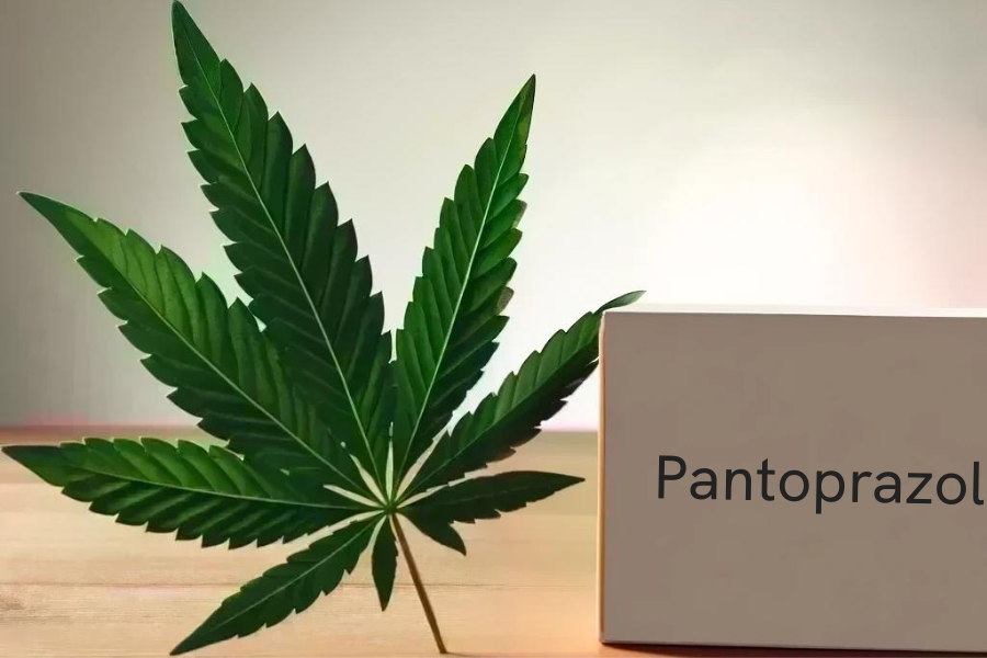 Cannabis and Pantoprazole (e.g. Protonix, Gastrozol, Pantoloc, Pantorc)