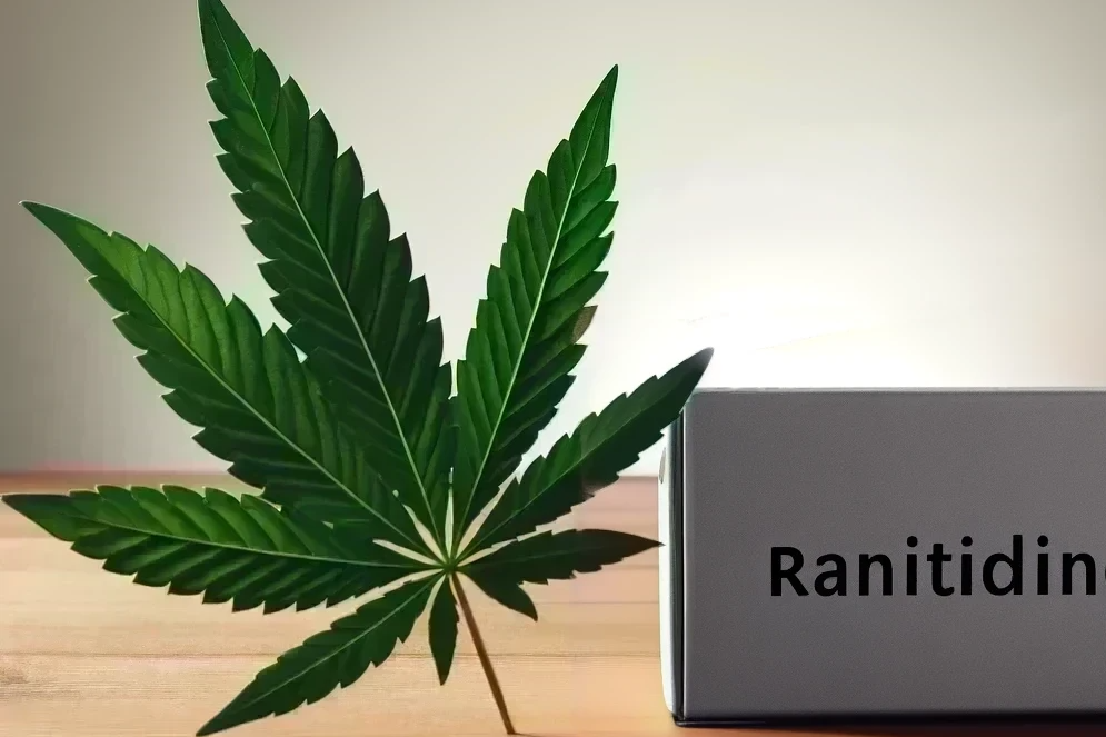 Cannabis and Ranitidine (e.g. Zantac, Sostril, Ranitic)